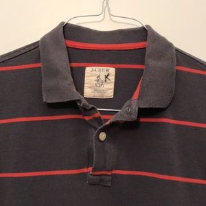 Men’s J. Crew Polo Shirt Gray and Red XL